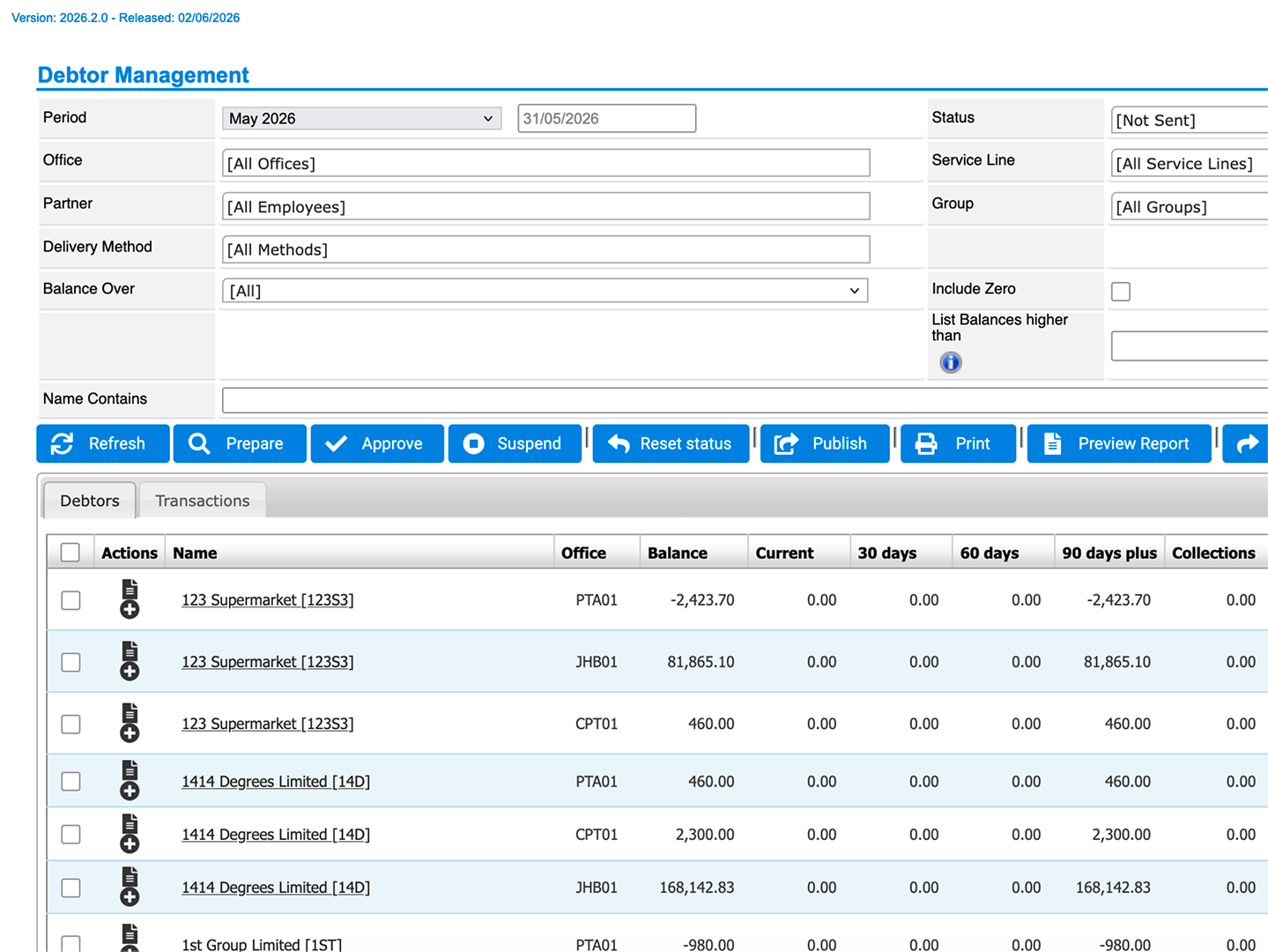 Billing & Processing screenshot